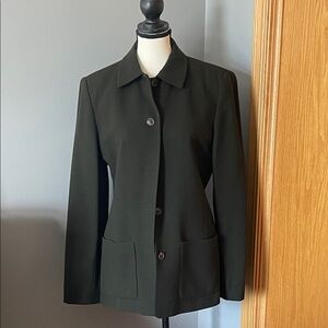 Jones & Co 100% Wool Blazer | Olive Green Tailored Jacket |Workwear Classic